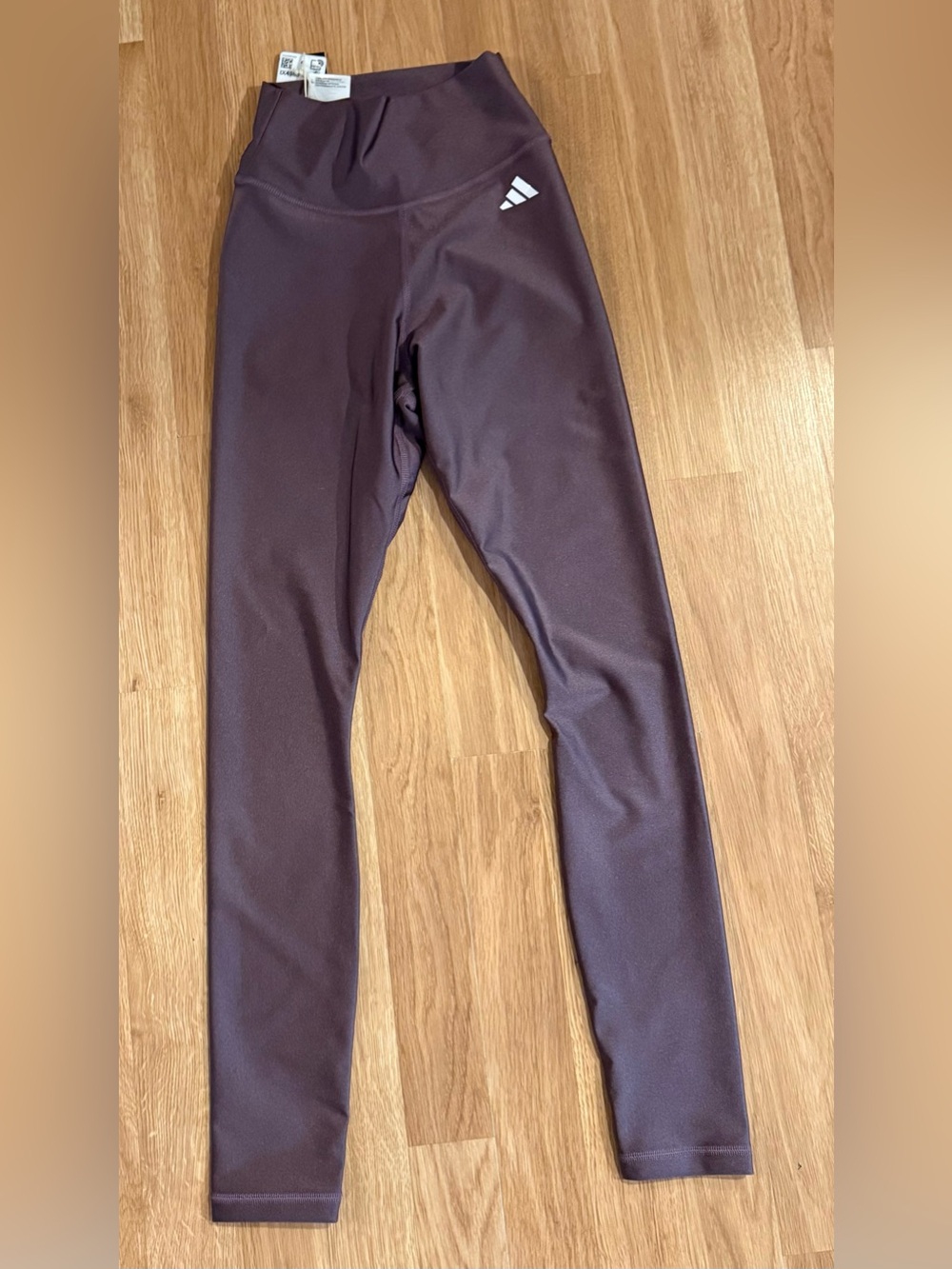 NEW Adidas Women's Optime Essentials Shine 7/8 Leggings - Shadow Fig - Size XS